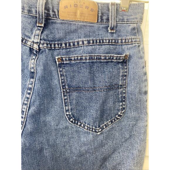 Vintage Riders Denim Shorts Women’s S/M High Rise 100% Cotton Blue Jean Cuffed - Picture 7 of 8